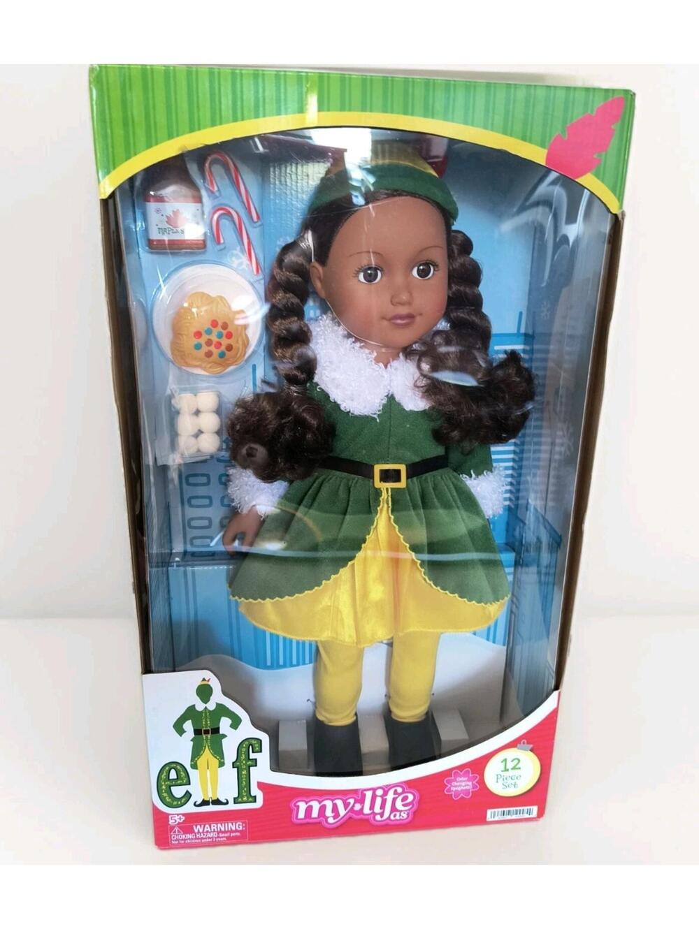 Nib 18 in African American My Life As Elf Girl Doll 18 in 12 Piece Accessories